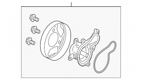 Помпа водяная Honda Civic 11-15 1,8L
