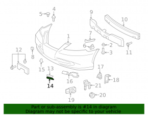 Накладка переднего бампера правый Lexus ES350 07-09 нижняя