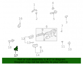 Петля двери нижняя задняя левая Lexus RX300 RX330 RX350 RX400h 04-09