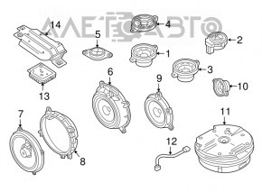 Динамик дверной передний левый Mazda 6 14-21 Bose