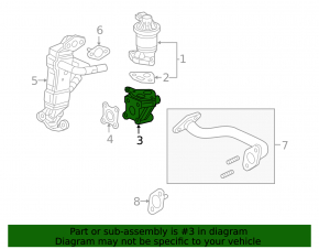 Кронштейн клапана ЕГР Honda Insight 19-22
