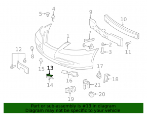 Накладка переднего бампера левый Lexus ES350 07-09 верхняя