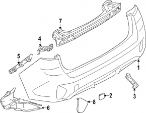 Suport bară spate, interior stânga, Subaru Crosstrek 24-26