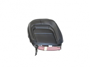 Tapițerie spătar scaun pasager Jeep Cherokee KL 19-23, piele neagră, perforată, încălzită