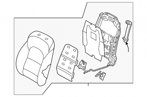 Пассажирское сидение Hyundai Tucson 16-16 без airbag, механическое, ткань черная