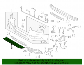 Защита переднего бампера Audi A4 B8 13-16