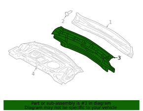 Задняя панель Audi A4 B9 17-20 2 части, черная