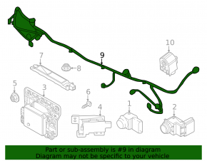 Проводка переднего бампера Kia Niro 23-25 под парктроники