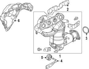 Galerie de evacuare cu convertor catalitic pentru Mazda CX-90 24-26 PHEV