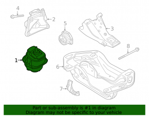 Подушка двигателя левая BMW X5 F15 14-18 X5M 4.4T S63