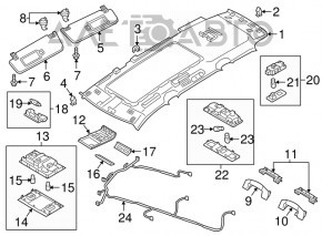 Ручка потолка задняя правая VW Atlas 18-26 серая