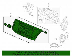 CD-changer, Радио, Магнитофон в сборе Honda Accord 13-17 с дефлекторами