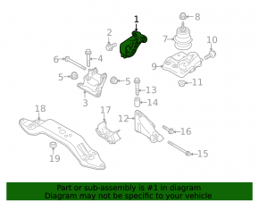 Подушка двигателя центральная Subaru Outback 10-12 3.6