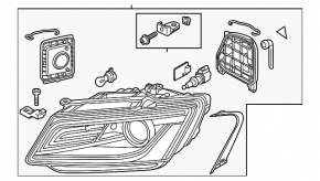 Far stânga față complet Audi Q5 8R 13-17 restul xenon