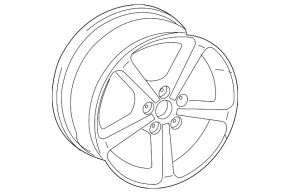 Диск колесный R17 x 7.5J Audi A3 8V 15-16 бордюрка, под прокат