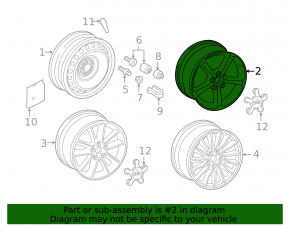 Диск колесный R17 x 7.5J Audi A3 8V 15-16 бордюрка, под прокат