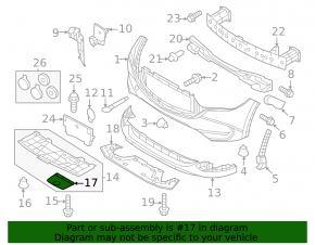 Лючок защиты переднего бампера Mazda CX-5 17-24