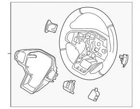 Руль голый Ford Explorer 20-20 кожа черная, Platinum