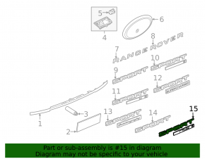 Emblemă sport Land Rover Range Rover Sport 19-21, inscripție hayon p400e hse