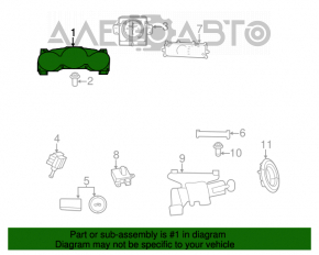 Щиток приборов Chrysler 200 11-14 без дисплея, царапины,песок внутри