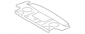 Полка задняя Toyota Camry v40 серая, потерта, царапины