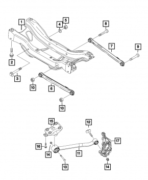Подрамник задний Jeep Compass 17-22 fwd