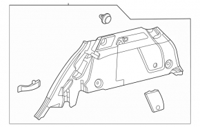 Обшивка арки правая Mercedes W167 GLE 350 450 20-26 черная под 2 ряда