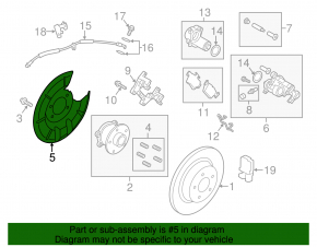 Кожух тормозного диска задний левый Ford Escape MK3 17-19