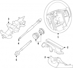 Руль голый Ford Explorer 20-20 черн