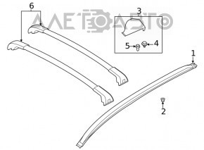 Рейлинги продольные 2шт Ford Escape MK4 20-26
