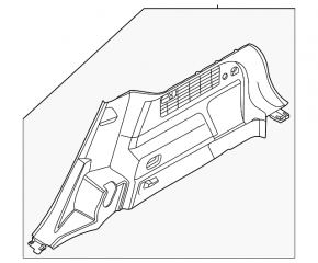 Decorație arcul stânga spate Ford Mustang Mach-E 21-23 negru