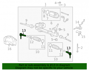Наконечник рулевой тяги правый Chevrolet Malibu 13-15