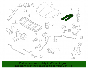 Петля капота правая Kia Sorento 21-26 HEV, PHEV