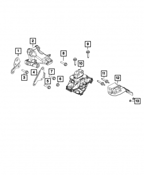 Подушка двигателя левая Jeep Grand Cherokee WL 21-26 3.6