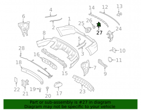 Крепление парктроника заднего бампера Mercedes W164 ML 06-11