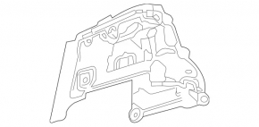 Защита арки двигателя правая Mercedes C-class W205 15-21