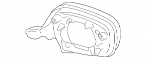 Корпус зеркального элемента левый BMW X3 F25 15-17 под BSM, Shadow-Line
