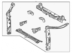Ansamblu radiator panou TV Toyota Sienna 21-24