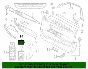 Кнопка открытия крышки багажника салонная BMW 5 G30 17-23