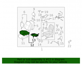 Пассажирское сидение Toyota Highlander 08-13 без airbag, кожа беж