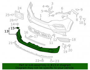 Bara de protecție față Honda Pilot 16-18 sub mulaj