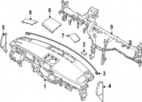Ornamente laterale stânga gri pentru Hyundai Santa Fe 2024-26