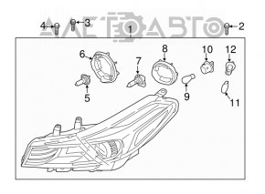 Фара передняя правая Kia Forte 4d 17-18 рест галоген