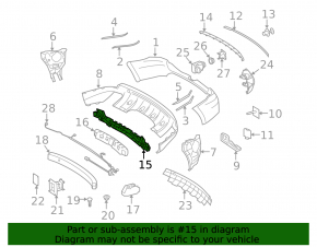 Абсорбер заднего бампера Mercedes W164 ML