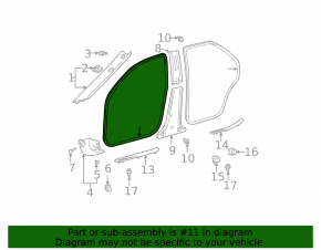 Уплотнитель дверного проема передний левый Toyota Camry v30 2.4