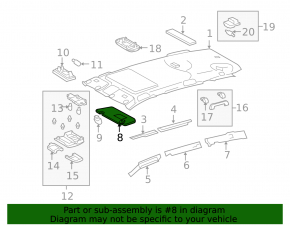 Козырек правый Toyota Rav4 06-09 серый