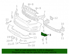 Крепление переднего бампера левое Ford C-max MK2 13-18 usa