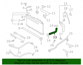 Патрубок охлаждения нижний Subaru Outback 20-23
