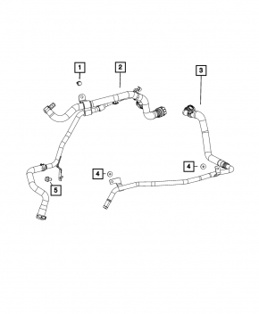Патрубок системы охлаждения Jeep Cherokee KL 19-23 2.0T