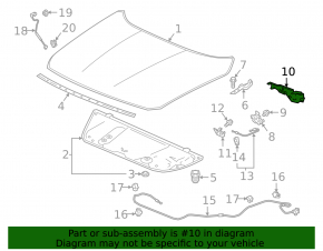 Крышка замка капота Honda Accord 18-22